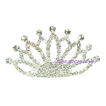 Krone Strass Haarkrone silber 8555 Krone Strass Haarkrone silber 8555